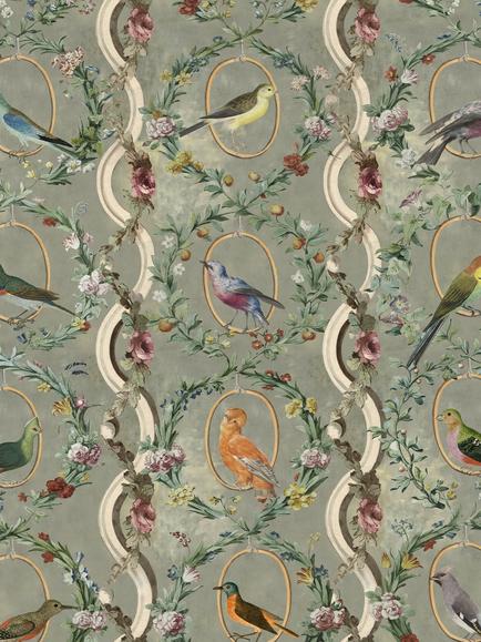 MINDTHEGAP Countesses Aviarium Wallpaper, Green, Green