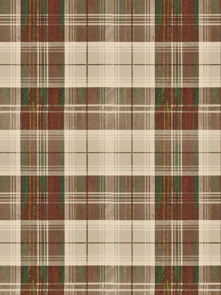 MINDTHEGAP Countryside Plaid Wallpaper, Brown, Brown