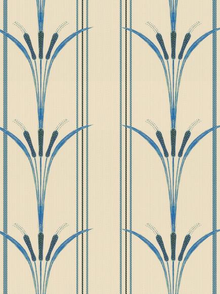 MINDTHEGAP Danube Stripe Wallpaper, Blue, Blue