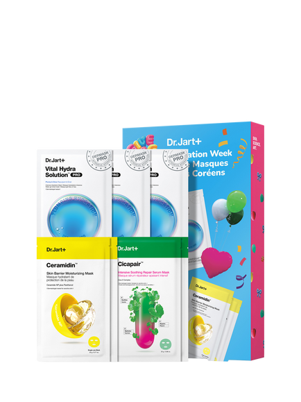 Dr.Jart+ K-beauty Mask Hydration Week Skincare Gift Set, Clear