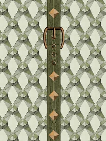 MINDTHEGAP Luxury Detail Wallpaper, Green, Green