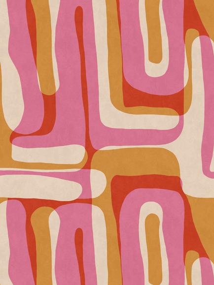 MINDTHEGAP Nostalgia Wallpaper, Pink, Pink