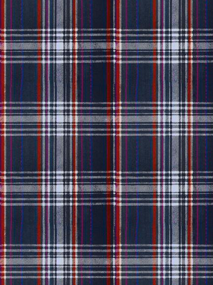 MINDTHEGAP Seaport Plaid Wallpaper, Blue, Blue