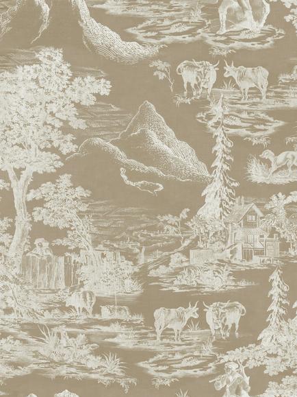 MINDTHEGAP Toile Du Tyrol Wallpaper, Grey, Grey