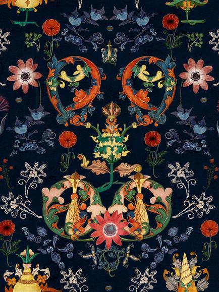 MINDTHEGAP Transylvania Folk Wallpaper Mural, WP20312, Multi