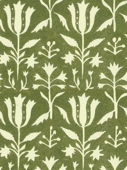 MINDTHEGAP Tulipan Herbal Wallpaper, Green, Green