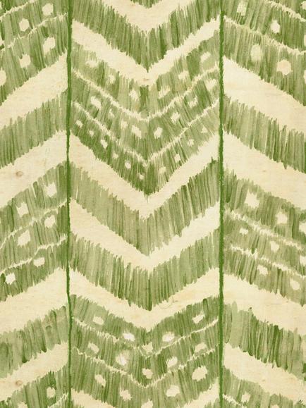 MINDTHEGAP Turkish Ikat Wallpaper, Green, Green