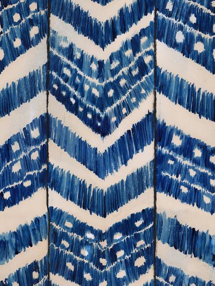 MINDTHEGAP Turkish Ikat Wallpaper, Blue, Blue