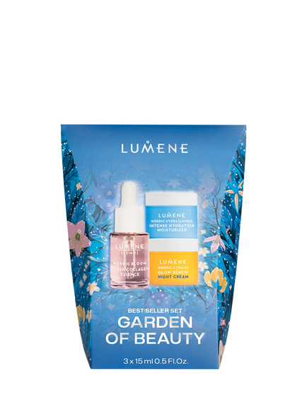 Lumene Best Seller Garden of Beauty Mini Skincare Gift Set, 3 x 15ml, Multi