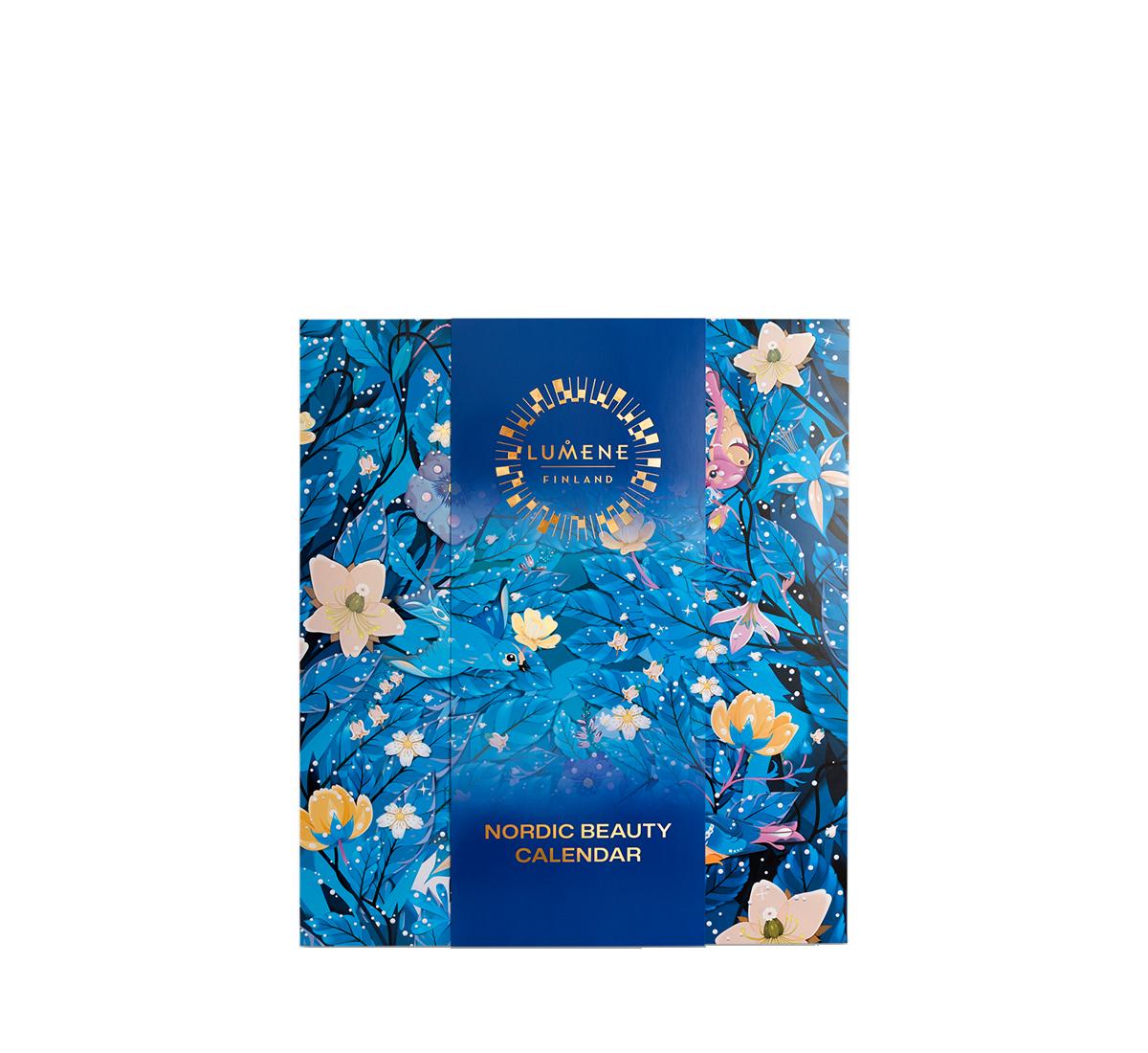 The Lumene Nordic Beauty 2026 calendar with its products