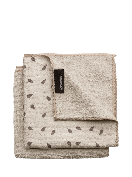 Brabantia Microfibre Dish Cloth, Pack of 2, Soft Beige, Soft Beige