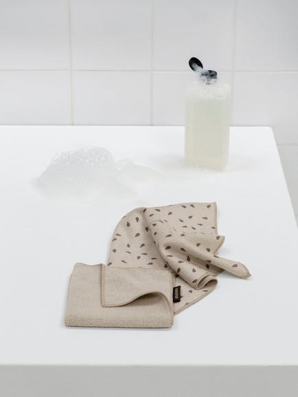 Brabantia Microfibre Dish Cloth, Pack of 2, Soft Beige - view 2, Soft Beige
