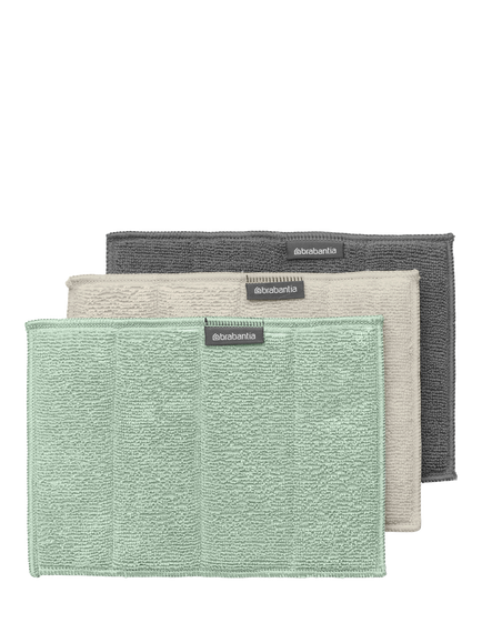 Brabantia SinkSide Microfibre Cleaning Pads, Pack of 3, Soft Beige, Soft Beige