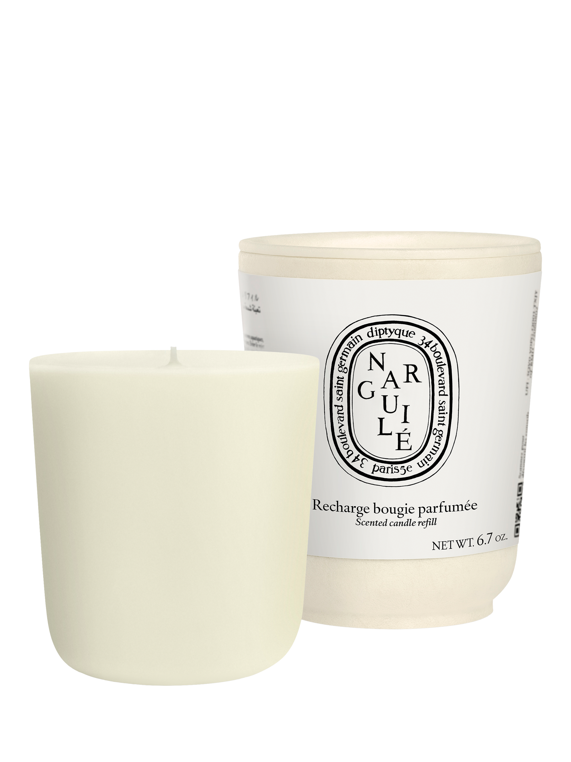 Diptyque Bougie Parfumée 190g Diptyque Narguilé Classic Scented Candle Refill, 190g
