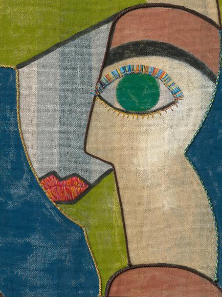 Galerie Abstract Face Wallpaper Mural, WH45256M, Wh45256m