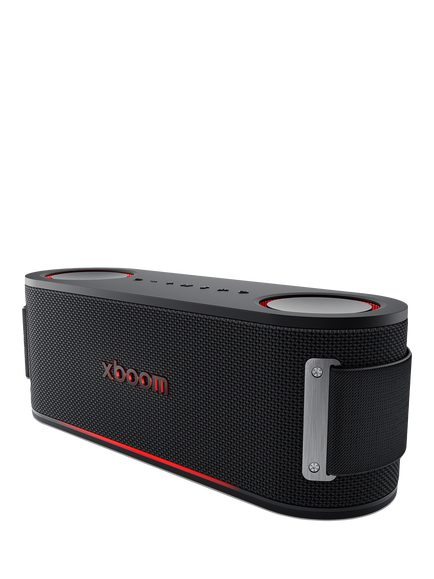 LG xboom Bounce Bluetooth Portable Speaker with AI Lighting, Black, Black