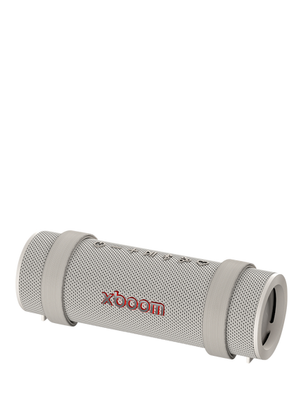 LG xboom Grab Bluetooth Portable Speaker with AI Lighting, Grey, Grey