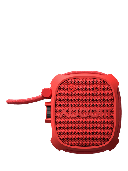 LG xboom Rock Bluetooth Waterproof Portable Speaker, Red