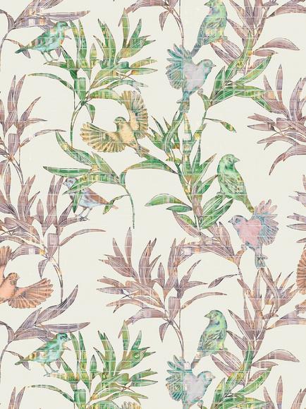 Galerie Botanical Birdsong Wallpaper Mural, WH45245M, Wh45245m
