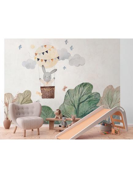 Galerie Bunny Balloon Journey Wallpaper Mural, WH45270M - view 2, Wh45270m