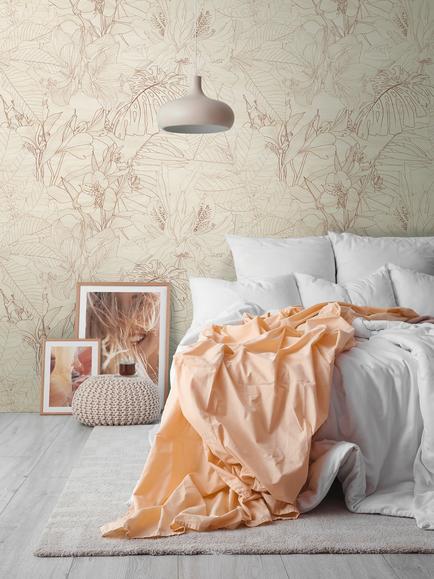 Galerie Delicate Botanic Sketch Wallpaper Mural, WH45252M - view 2, Wh45252m