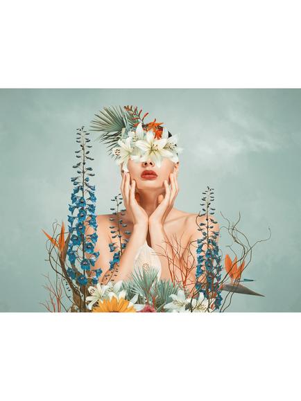 Galerie Floral Muse Portrait Wallpaper Mural, WH45276M, Wh45276m