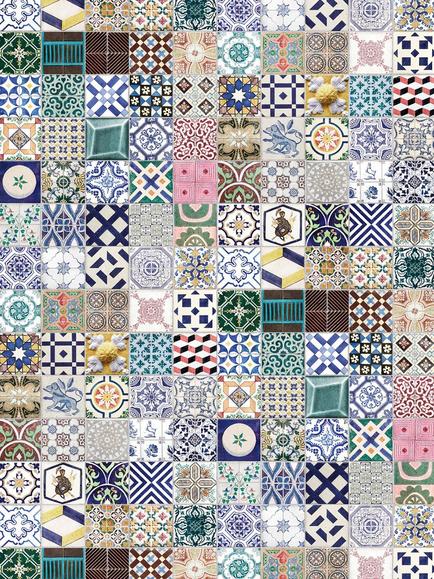 Galerie Moroccan Patchwork Wallpaper Mural, WH45205M, Wh45205m