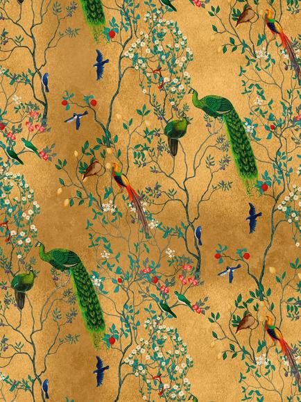 Galerie Ornamental Garden Aviary Wallpaper Mural, WH45248M, Wh45248m