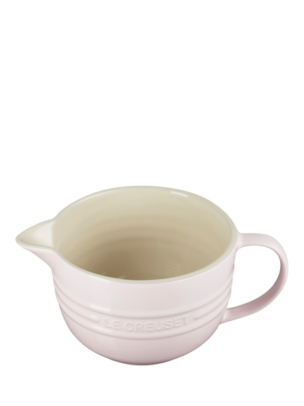 Le Creuset Stoneware Mixing Jug, 2L, Shell Pink - view 2, Shell Pink