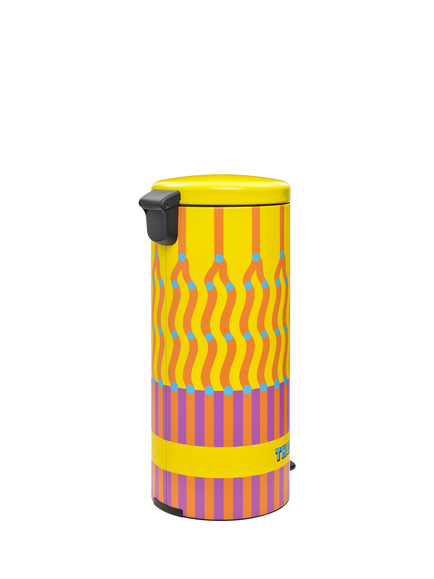 Brabantia NewIcon Pedal Bin, 30L, Yinka Ilori - view 2, Yinka Ilori