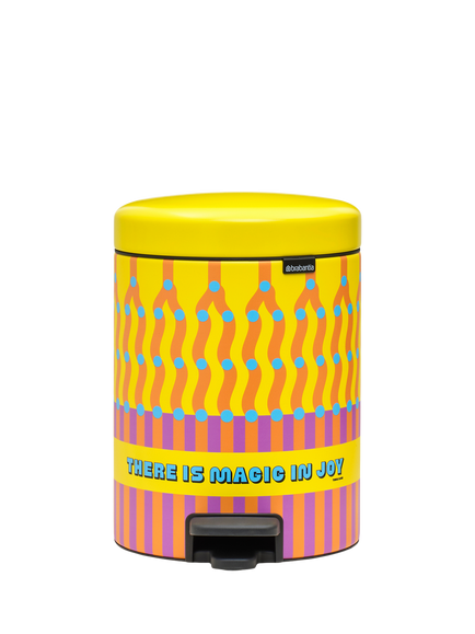 Brabantia newIcon Pedal Bin, 5L, Yinka Ilori, Yinka Ilori