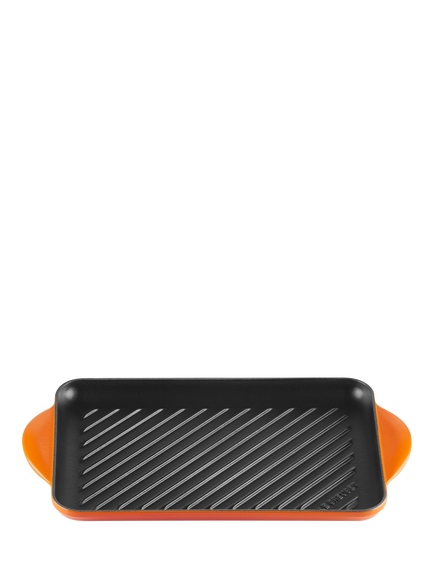 Le Creuset Cast Iron Rectangular Grill Pan, 32cm, Volcanic - view 2, Volcanic