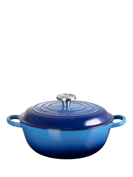 Le Creuset Provencale Cast Iron Casserole, 26cm, Azure, Azure