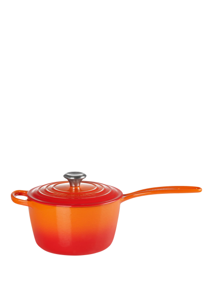 Le Creuset Cast Iron Saucepan, 18cm, Volcanic, Volcanic