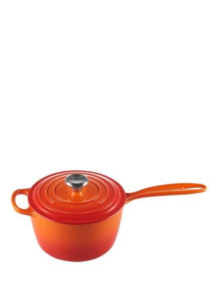 Le Creuset Cast Iron Saucepan, 18cm, Volcanic - view 2, Volcanic