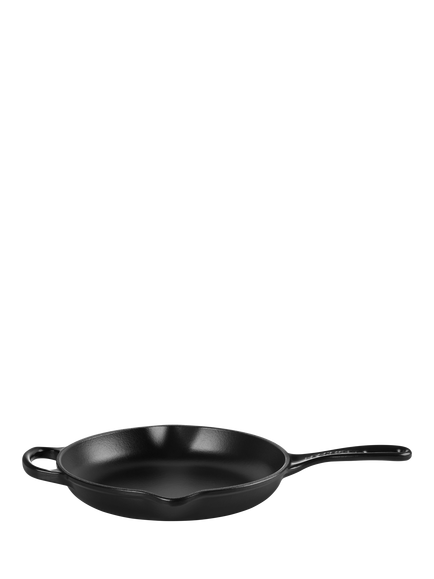 Le Creuset Cast Iron Signature Skillet, 23cm, Satin Black, Satin Black