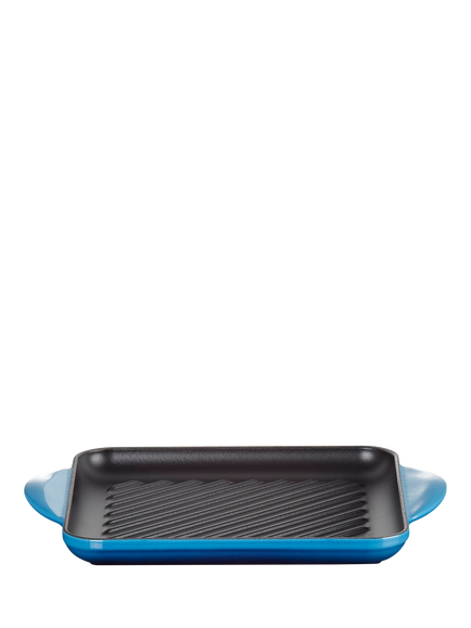 Le Creuset Essentials Cast Iron 24cm Skinny Square Grill, Azure, Azure