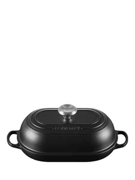 Le Creuset Cast Iron Oval Bread Oven, 29cm, Satin Black - view 2, Satin Black