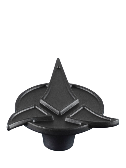 Le Creuset Star Trek Collection Klingon Trefoil Casserole Knob, Black - view 2, Black