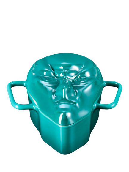 Le Creuset Star Trek Collection Balok Stoneware Mini Casserole, Pearlized Bleu Riviera - view 2, Pearlized Bleu Rivie