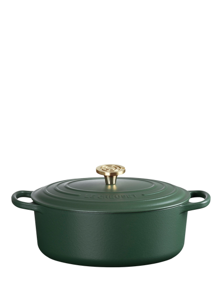 Le Creuset Cast Iron Signature Oval Casserole, 29cm, Foret, Foret