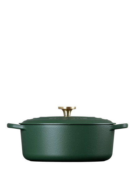 Le Creuset Cast Iron Signature Oval Casserole, 29cm, Foret - view 2, Foret