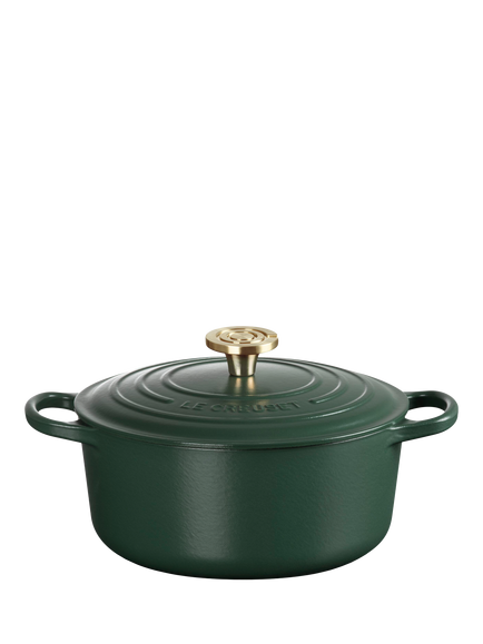 Le Creuset Cast Iron Signature Round Casserole, 24cm, Foret, Foret