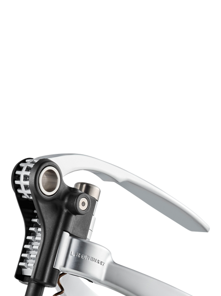 Le Creuset Lever Corkscrew with Foil Cutter LM 250, Satin Chrome - view 2, Satin Chrome