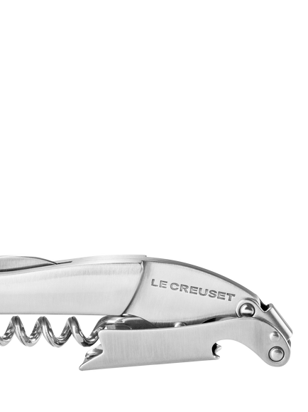 Le Creuset GS190 One-Step Waiter’s Friend Corkscrew & Wine Stopper Set - view 2, Stainless Steel