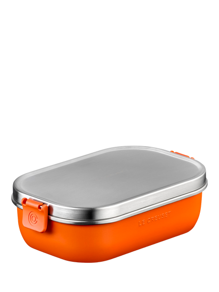 Le Creuset On The Go Stainless Steel Insulated Lunch Box, 900ml, Volcanic - view 2, Volcanic