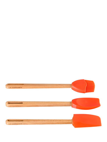 Le Creuset Silicone Utensil Tools, Set of 3, Volcanic, Volcanic