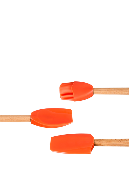 Le Creuset Silicone Utensil Tools, Set of 3, Volcanic - view 2, Volcanic