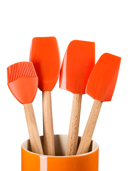 Le Creuset Stoneware Utensil Jar & Tool Set, Volcanic - view 2, Volcanic