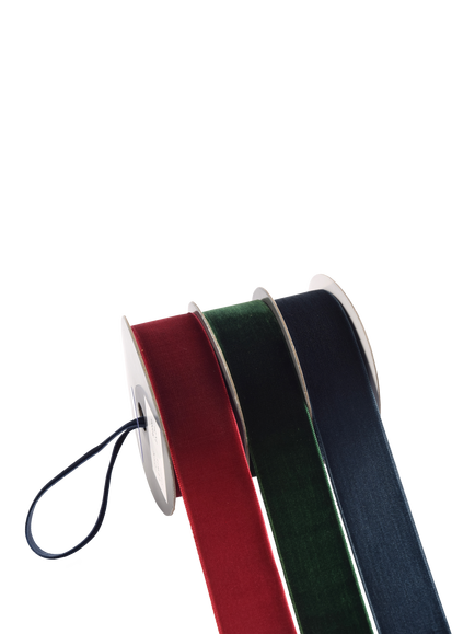 John Lewis Christmas Stacking Velvet Ribbon Reel, Multi, 3x W80mm x L3m - view 2, Multi